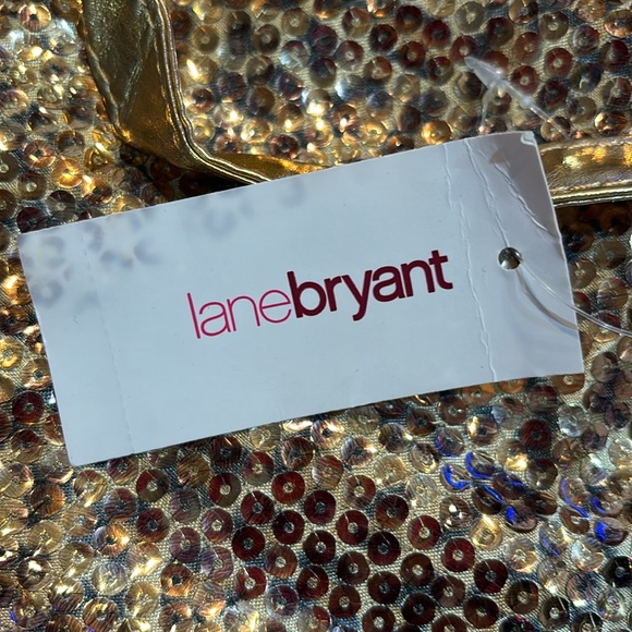 NWT Lane Bryant Gold Sequin Sparkly Tote Bag - Picture 5 of 6